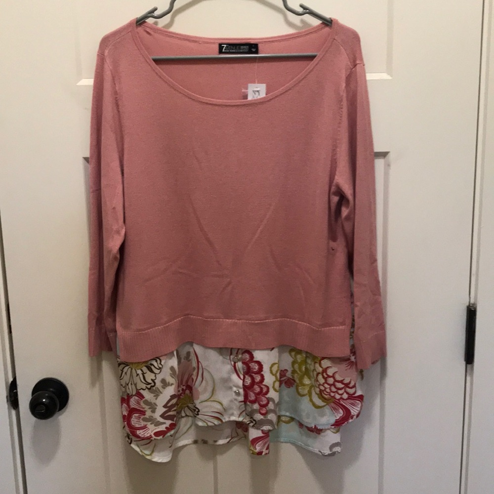 Pink twofer blouse